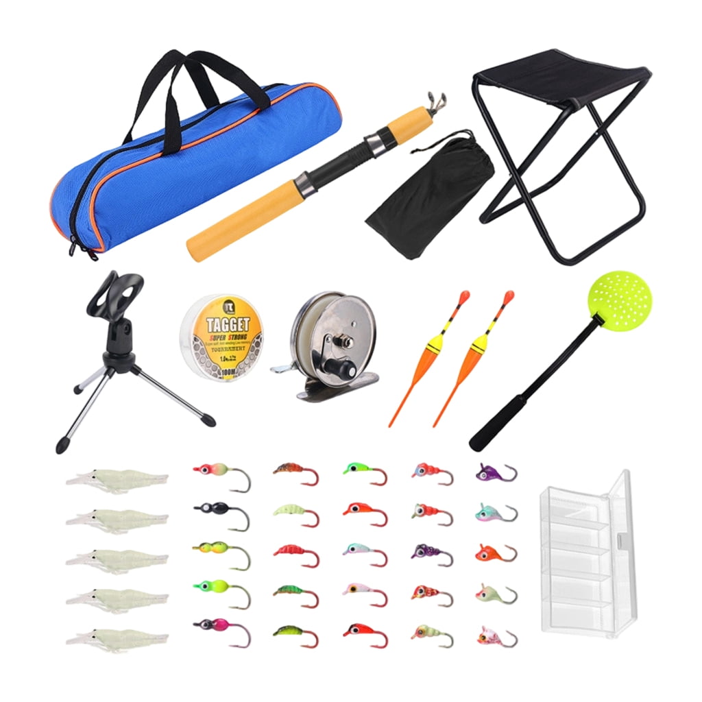 CEORPER 41pack Ice Fishing Gear Durability Nylons Tackle Bag With Heavy Type Tool