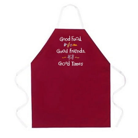 Attitude Aprons by L.A. Imprints Good Food Apron in Maroon