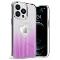 Vena vLove Holographic Case Designed for Apple iPhone 13 Pro (6.1"-inch), Heart Shape Design (Compatible with MagSafe) Dual Layer Slim Hybrid Clear Bumper Case Cover - Rainbow