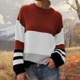 thumbnail image 2 of Chandail en Tricot pour Femmes Hiver Chaud Chandail Ample Col Roulé Décontracté Doux Fil Confortable Automne, 2 of 5