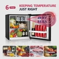 thumbnail image 2 of 1.7 Cu.Ft Mini Fridge with Freezer, Single Reversible Door Compact Refrigerator, Adjustable Thermostat&Energy Saving for Bedroom, Dorm, Office, Low Noise, Black, 2 of 4