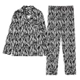 thumbnail image 5 of Conjunto de pijama para mujer, cárdigan de manga larga con solapa, conjunto de 2 piezas, ropa exterior para el hogar para estudiantes, primavera y otoño, 5 of 5