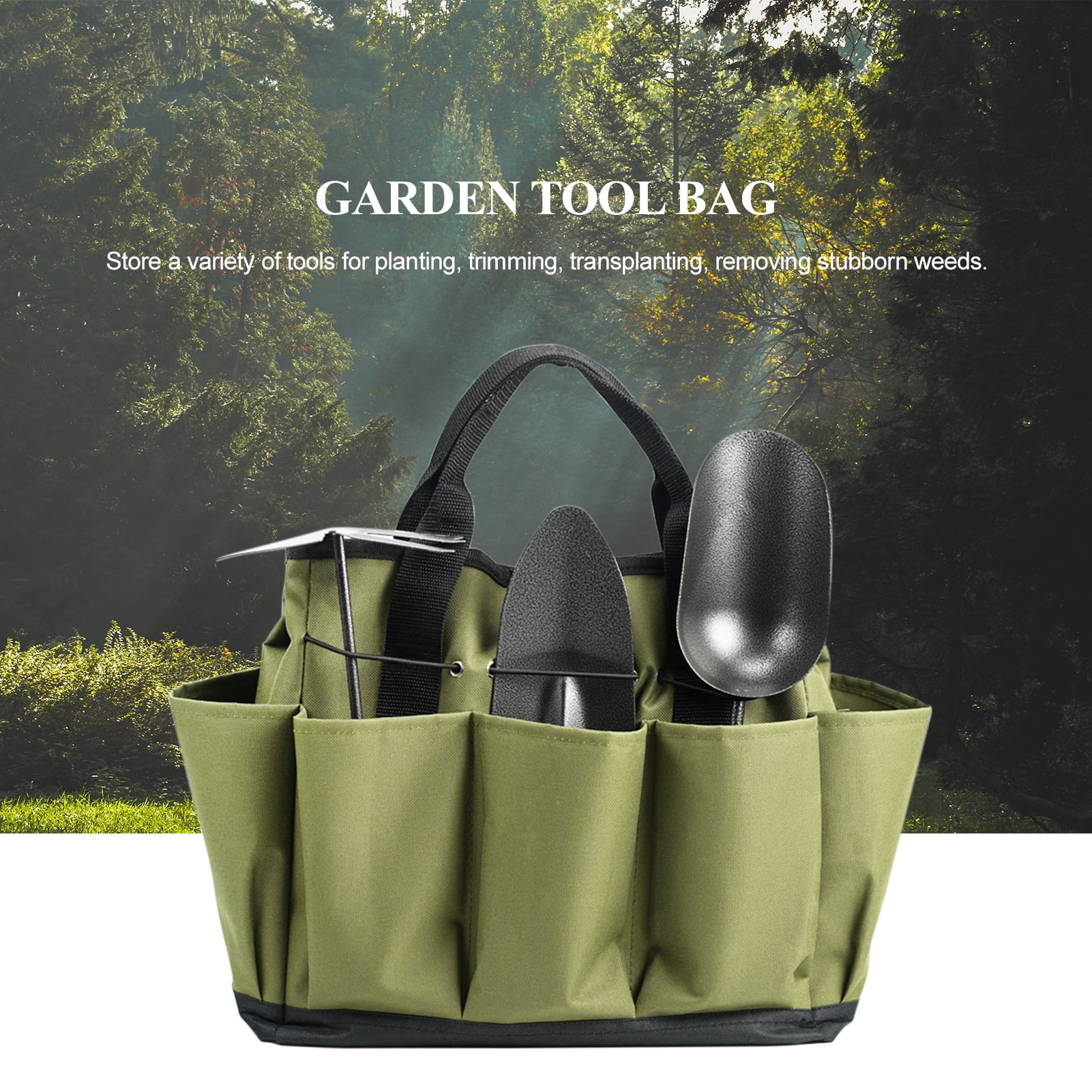 Gardening Tote Bag with 8 Pockets Gardening Tool Kit Organizer Hand