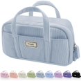 thumbnail image 1 of wonima02 Large Pencil Case Pouch, Extra Big Pencil Bag with 5 Compartments, Pen Bag Wide Opening, Soft Corduroy Pencil Pouch Organizer with Zipper, Cute Aesthetic School Supplies for Teen Girls-Blue, 1 of 1