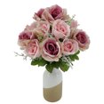 thumbnail image 6 of Mainstays 17.5 inches Indoor Artificial Rose Bush with Leaves, Pink Color, Polyester, 6 of 8