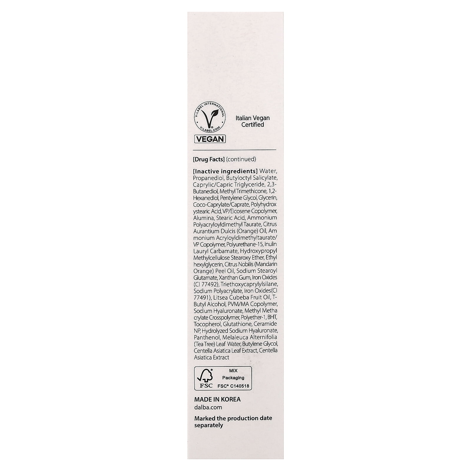 d'Alba UV Essence Waterfull+ Sunscreen, Tone-Up Pink Correcting, SPF 50+, 1.69 fl oz (50 ml)