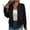 Black, variant on Kukoosong Women's Casual Zip Up Bomber Jacket, Lightweight Short Varsity Coat, Fashion Solid Color Windbreaker with Pocket
