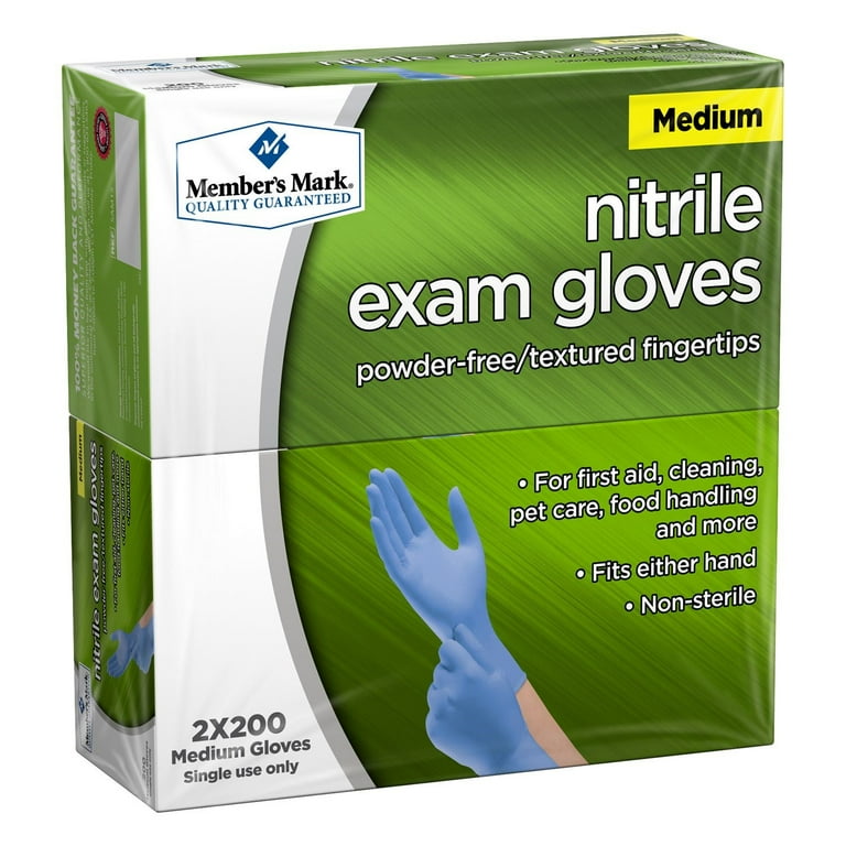 Food Members Mark Latex Gloves Member's Mark Nitrile Exam