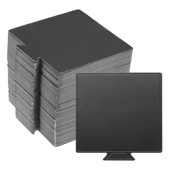 Uxcell 100pcs Mini Cake Boards, Mousse Cake Cardboards Square Cake Bases (Black)