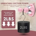 thumbnail image 4 of MIRRORVANA Fogless Shower Mirror for Skincare and Grooming, Anti Fog Shatterproof Design with Strong Suction and 360° Swivel, Women’s Beauty Routine Friendly Bathroom Mirror - 6.3" x 6.3" (Pink), 4 of 7