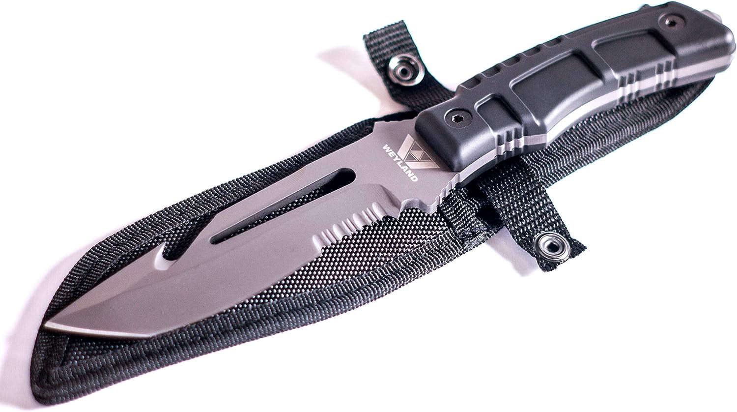 WEYLAND Survival Knife and Hunting Knife - Fixed Blade Camping Knife with Sheath for Outdoor Hiking, Camping or Bushcraft