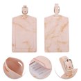 thumbnail image 3 of Unique Bargains 1 Pc Marble Pattern Luggage Tag for Travelling Brown Polyurethane, 3 of 5
