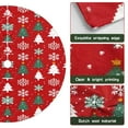 thumbnail image 6 of Christmas Tree Skirt,Red Christmas Tree and Snowflake Pattern Christmas Tree Decor with Red Ribbon Ties,Round Shape,Christmas Decorations for Home 48"x48", 6 of 7