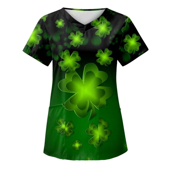 Aayomet St Patrick's Day Plus Size Tops For Women Women's Casual Floral Print V Neck Ruffle Short Sleeve Summer Shirts Tops Loose Blouses,Y XL