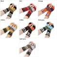 thumbnail image 2 of Women Men Thick Warm Crochet Soft Christmas Tree Long Knitted Gloves Fingerless  Mittens Arm Warmers ORANGE, 2 of 8