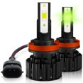 thumbnail image 1 of Lámpara de Faro OKEPOO H4 H7 H11 9005 9006 Z3 LED 24W*2 4000LM Verde luz antiniebla alta y baja 9-36V (2) Piezas 9006, 1 of 7