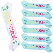 Serencatcher 7Pcs Beach Bachelorette Sash, Beach Bride Sash for Beach Bachelorette Party Favors Tropical Beach Theme Party Decorations Beach Babe Sash Luau Hawaiian Flamingo Party Supplies