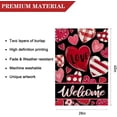 thumbnail image 2 of Happy Valentine''s Day House Flag 28 x 40 Inch Welcome Heart Decorative Double Sided Flag for Farmhouse Yard Outdoor Decoration, 2 of 5