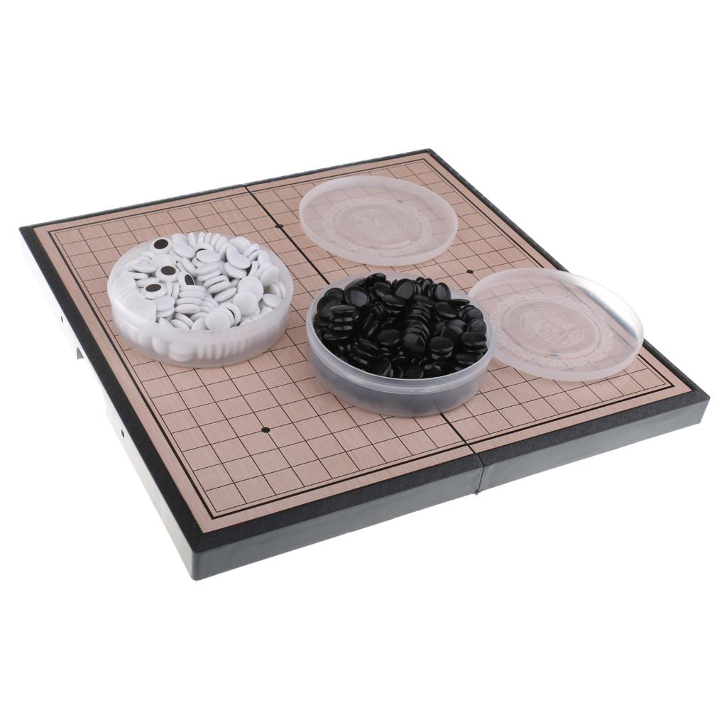 Portable Chinese Weiqi Wooden Board Go Chessboard Game for Entertainment 