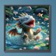 thumbnail image 3 of Kit de pintura por números sobre lienzo, arte al óleo artesanal, dragón salpicando agua, 40x40cm, 3 of 9