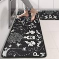 thumbnail image 2 of Kitchen Rugs Sets Of 2,Black Halloween Letter Bat Pattern Anti Fatigue Kitchen Mat Rugs Non Slip Washable,Decorative Kitchen Floor Mats for Kitchen,Sink,Laundry,17"x47"+17"x47", 2 of 5
