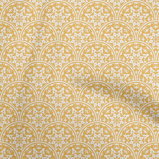 oneOone Velvet Gamboge Yellow Fabric Mosaic Sewing Craft Projects Fabric Prints By Yard 58 Inch Wide