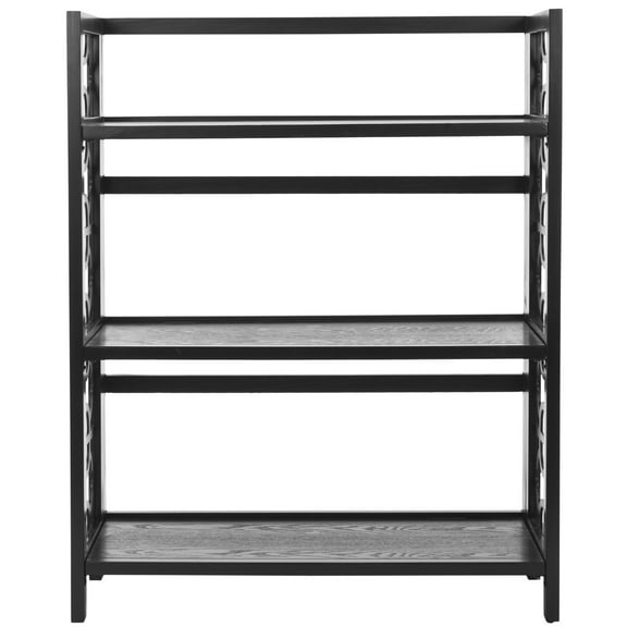 SAFAVIEH Natalie Geometric Rustic 3 Tier Low Bookcase (33.5 in. W x 13.4 in. D x 42.5 in. H)