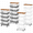 Black, variant on 5-Tier Rolling Fruit Basket Cart with Wooden Top, White Metal Wire Pantry Organizer for Kitchen Vegetables Snacks Potatoes and Onions