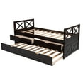 thumbnail image 2 of Churanty Solid Wood Captain's Twin Daybed with Trundle, Espresso, 2 of 15