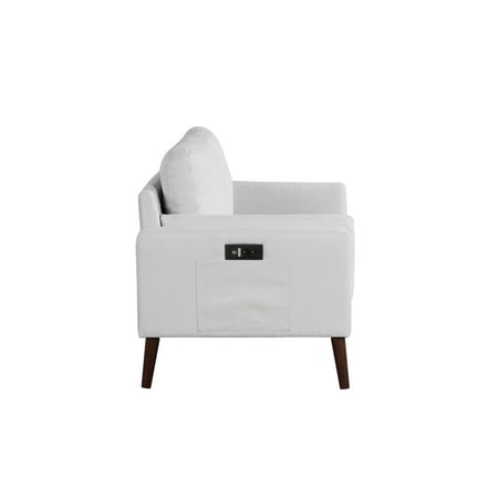 Lifestyle Solutions - Nerd Loveseat with Power and USB ports - Light Grey