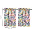 thumbnail image 4 of Paisley Design Kitchen Curtains - Vintage Tier Cafe Curtains for Bathroom Living RV Rod Pocket Window Drapes 36 Inch 2 Panels Set 28"x36" Window Treatment Tiers, 4 of 4