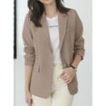thumbnail image 6 of ZANZEA Women Solid Color Suits Long Sleeve Lapel Neck Casual Elegant Work OL Blazer, 6 of 16