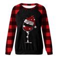 thumbnail image 2 of Patlollav Christmas Tops for Women,Ladies Winter Long-Sleeve Round Neck Letter Blouse Sweatshirt Gift, 2 of 6