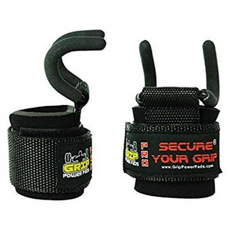 Weight Body Wraps Weight Lifting Rod Hooks Heavy Duty Neoprene Padded Wrist Wraps Power Weight Lifting Training Gym Grips Straps Bandage Set of 2 ()