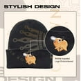 thumbnail image 2 of Anime Beanie Hat Winter Caps for Men and Womens Beanies, Cuffed Knit Graphic Beanie, Comfy and Soft Embroidered Anime Hat, Blackpoch, 2 of 7