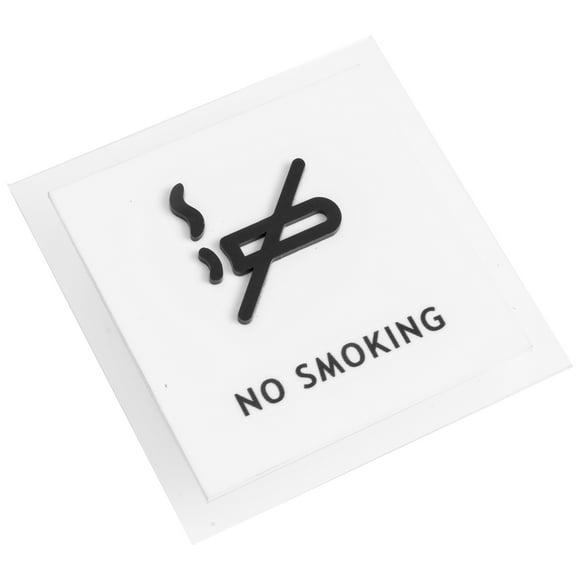 HINTRMENT 1Set No Smoking Indicator Designated Smoking Area Sign Acrylic White Square for Indoor Use Hotel