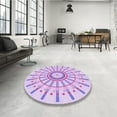 thumbnail image 3 of Ahgly Company Indoor Square Patterned Tyrian Purple Area Rugs, 7' Square, 3 of 6