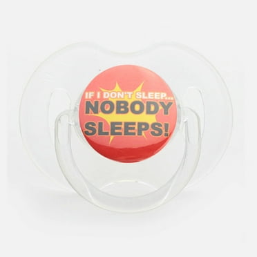 Orange Nobody Sleeps! Pacifier