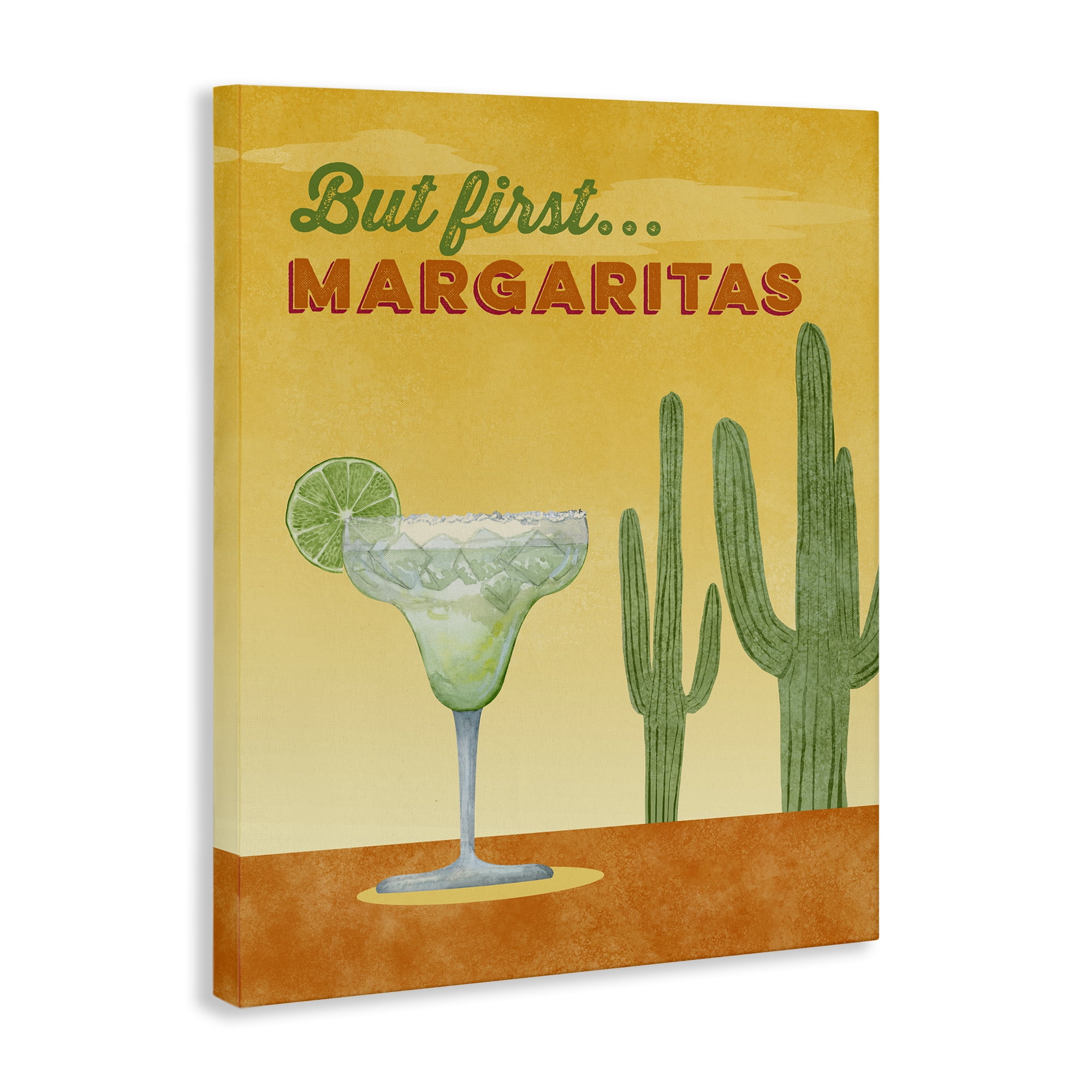 Stupell Industries Margarita & Desert Cactus Food & Beverage Painting Wrapped Canvas Art Print Wall Art, 36 x 48