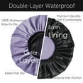 thumbnail image 4 of Auban Extra Large Shower Cap, Double-Layer Waterproof Reusable, XL Satin Lining Shower Bonnet for Women Thick, Long Hair, Locs, Braids(Purple), 4 of 6