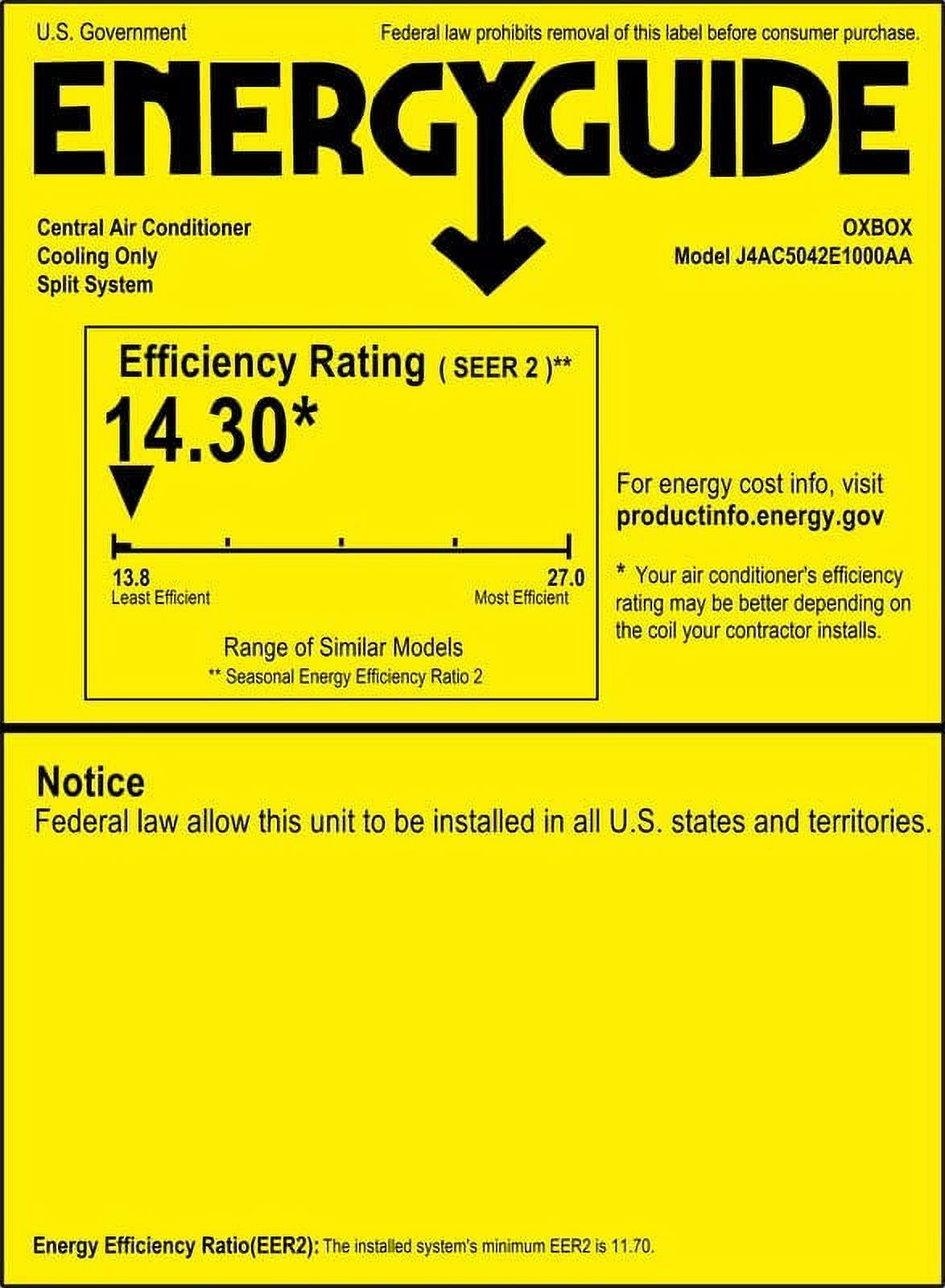 OxBox Central Air Conditioner, Black