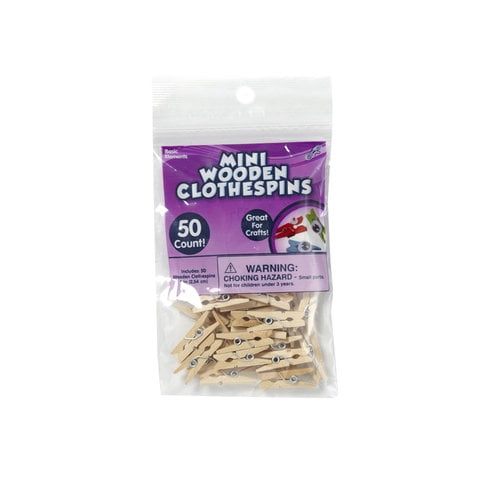 Kids Craft Wood Mini Clothes Pins 1 Each Walmart Com