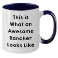 thumbnail image 2 of Funny Rancher Gifts from Friends to Graduation Awesome Two Tone Coffee Mug, This Is What An Awesome Rancher Looks Like, Unique Gifts for Men, Women, Family, 2 of 4