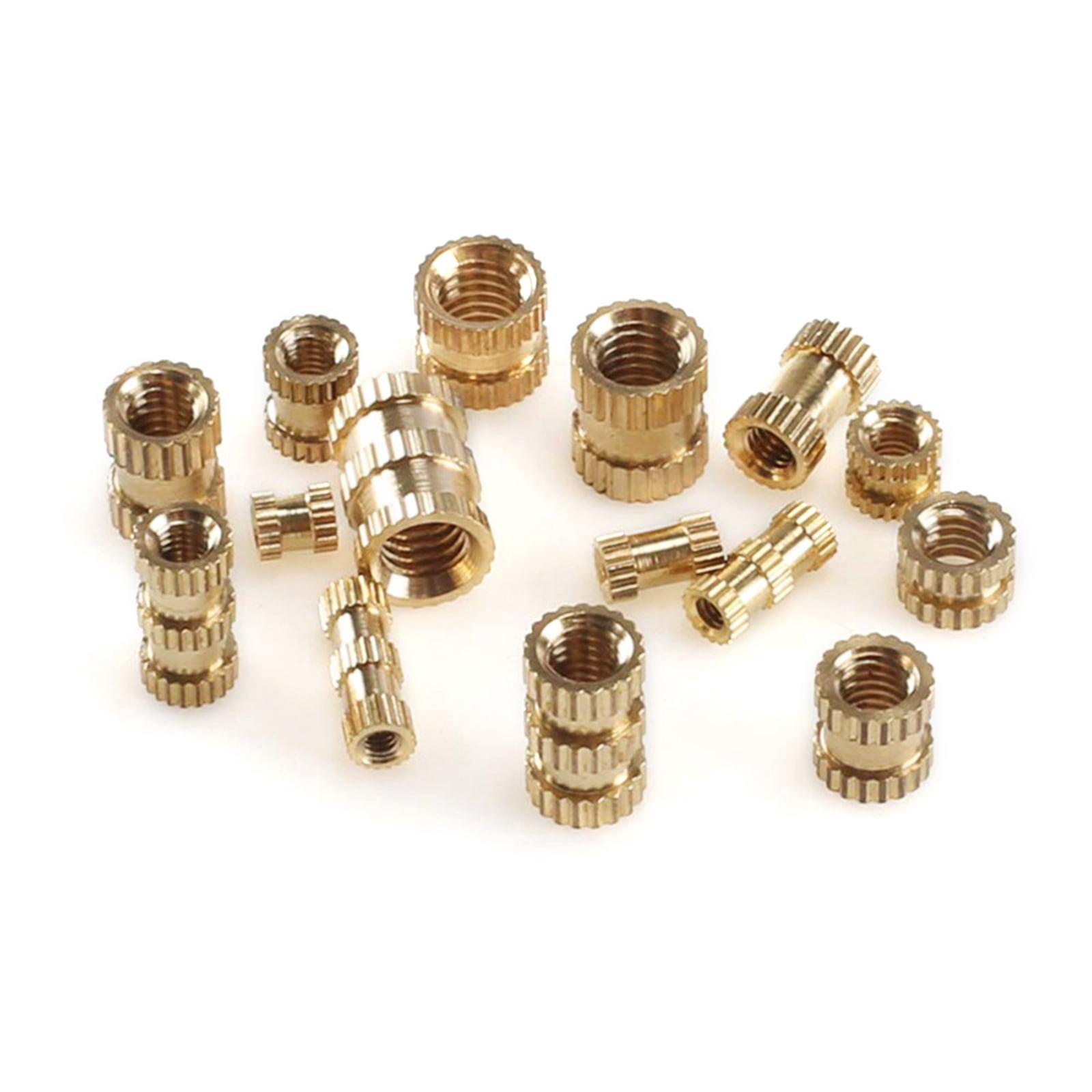 330pcs Assortment Box Durable Brass Threaded Inserts Brass Female Knurled Nuts Simple Installation for Plastic Assembly