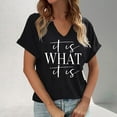 thumbnail image 2 of Women's V Neck Printed T Shirt Casual Comfortable Short Sleeve Top Versatile Everyday Wear Soft Breathable Machine Washable, 2 of 2