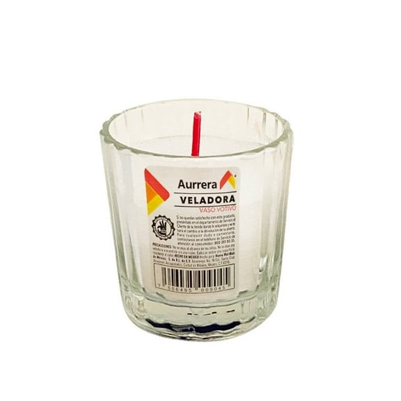 Veladora Aurrera vaso votivo 1 pza