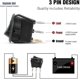 thumbnail image 2 of 10pcs Light Switch 12v Led Toggle Switch 12v 3 Position Latching Spst Switch Round Button For Car Boat Home Appliances, With 5 Color, 2 of 5