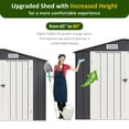 thumbnail image 3 of POLAHAKU 8'x12' Outdoor Metal Shed with Upgraded Frame Structure, Lockable Doors & Waterproof Design, Spacious Steel Storage Shed for Backyard, Patio, Lawn & Garden, 3 of 8