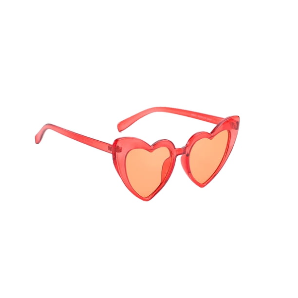 Minnieouse Sun Eyewear Mujeres Gafas de sol en forma de corazón Suministro de viaje multifuncional para adultos Mujeres Lady Girl Children Tipo 1 Lentes tipo 9 Minnieouse AP008850-09