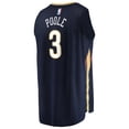 thumbnail image 3 of Men's Fanatics Jordan Poole Navy New Orleans Pelicans Fast Break Replica Jersey - Icon Edition, 3 of 3